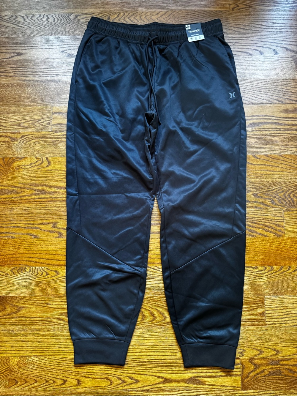 Hurley Men’s Black Fleece Joggers XL Slim Fit NWT